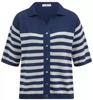 Peter Hahn Polo-Strickjacke blau (123558)