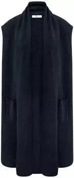 Peter Hahn Long-Strickweste blau / (120202)