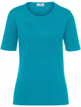 Peter Hahn Rundhals-Pullover aus Seide Kaschmir türkis (123380)