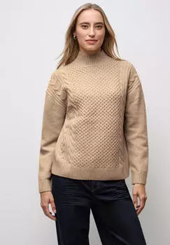 Street One Pullover mit Zopfmuster (A30335216871) beige