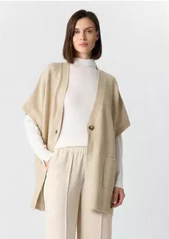 Comma Poncho Cape mit Knopfverschluss (2170991) sand