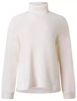 Maerz 376500 Strickpullover mit Kapuze, lockere Passform weiß