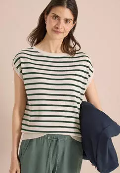 Cecil &Auml;rmelloser Pullunder im Streifendesign (B303865) palm breeze green