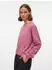 Vero Moda VMEXCITING PLAIN LS O-NK ROLL Strickpullover Melange (94964661) holly berry detail:melange