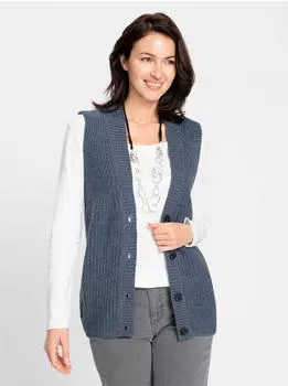 Witt Weiden Strickweste rauchblau