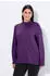 Ulla Popken Shirt Slim Fit Stehkragen Langarm (822010) purpur