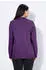 Ulla Popken Shirt Slim Fit Stehkragen Langarm (822010) purpur