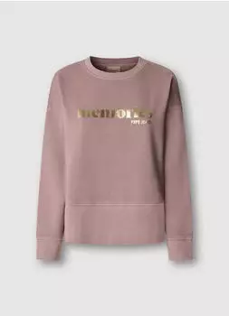 Pepe Jeans CINTIA Pullover mit breitem Rippb&uuml;ndchen und Rundhals (PL5800100-318) powder rose pink