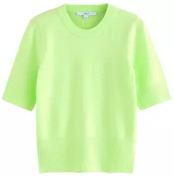 Next Fashion Ribbed Roll Neck Jumper with Wool (H5694306) neongrün