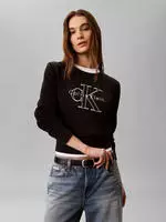 Strickpullover CALVIN KLEIN JEANS, Damen, Gr. XS, schwarz, Strick,...