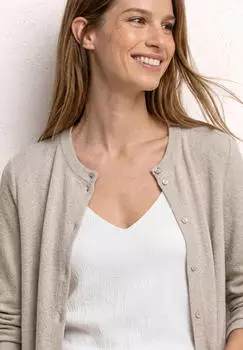 Street One 3/4-Arm Jacke Strick-Optik Beige (A32545717727)