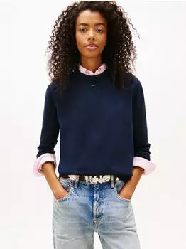 Tommy Hilfiger Flag Embroidery Crew Neck Jumper (DW0DW20159) dark night navy
