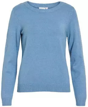 Vila Viril O-neck L/s Knit Top - Noos (14054177) blue shadow/dark melange