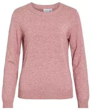 Vila Viril O-neck L/s Knit Top - Noos (14054177) nostalgia rose/light melange