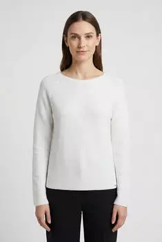 Cinque Ella Pullover mit Rippblende wei&szlig;