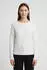 Cinque Ella Pullover mit Rippblende weiß