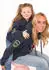 Zwillingsherz Hoodie Alissa SMILE Print blau marine
