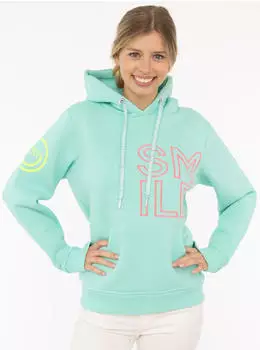 Zwillingsherz Hoodie Alissa 0 Smile-Stickerei mint