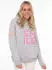 Zwillingsherz Hoodie Alissa Smile-Print grau hellgrau