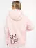 Zwillingsherz Hoodie Alissa Shiny glänzender Print Daumenloch Kordel gesticktes Herz pink blush