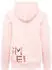 Zwillingsherz Hoodie Alissa Shiny glänzender Print Daumenloch Kordel gesticktes Herz pink blush