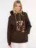 Zwillingsherz Hoodie 'Alissa Shiny' glänzend Dark Brown Schwarz