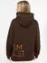 Zwillingsherz Hoodie 'Alissa Shiny' glänzend Dark Brown Schwarz