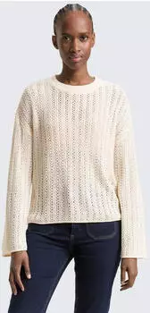 Tom Tailor Denim Pullover mit Stehkragen (1050376006) wei&szlig;
