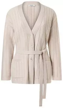 Maerz Regular Fit Strickjacke mit aufgesetzter Brusttasche sand