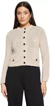 Betty Barclay Casual-Strickjacke mit Knopfleiste (53581031) grau beige