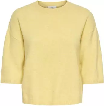 Jacqueline de Yong Drop shoulder Strickpullover zitrone