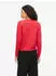 Vila Viril Short Strickjacke (14060800) hibiscus detail:dark melange