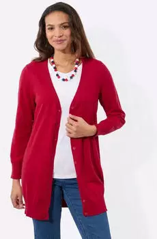 Witt Weiden Long Knit Cardigan rot