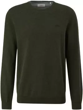 s.Oliver Strickpullover mit Logo-Stickerei (2143173.79W0) gr&uuml;n