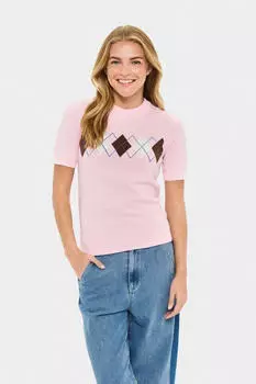 Saint Tropez Milasz Strickpullover mit Rundhals-Ausschnitt, Classic Fit (30514981) rosa