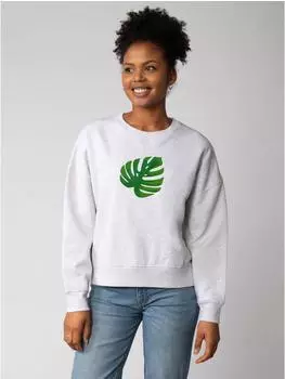 watapparel Monstera 2.0 Sweatshirt cool heather grey
