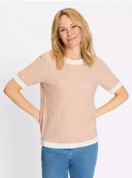 Witt Weiden Strickpullover Longpullover Langarm Jersey rostrot