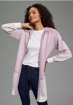 KangaROOS Strickjacke aus Feinstrick (52603322) rose-offwhite