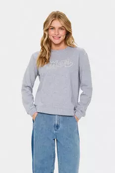 Saint Tropez PegrinaSZ Sweatshirt (31023064) graumeliert/weiß