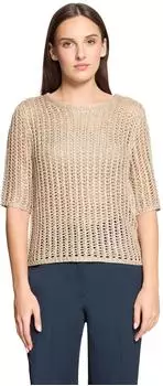 Betty Barclay Kurzarmshirt mit Lochmuster (86224563) beige