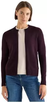 Cecil Cardigan Comfort Fit eggplant rot melange