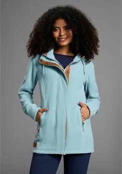 KangaROOS Fleece Steppjacke mit Kapuze (51089749) hellblau/braun