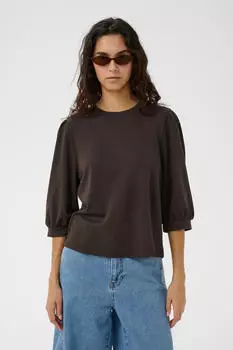 Soaked in Luxury SLIeste T-Shirt Longtop (30408079) chocolate torte