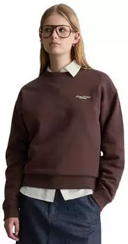 Marc O'Polo French Terry Oversize Sweatshirt merlot/wei&szlig;