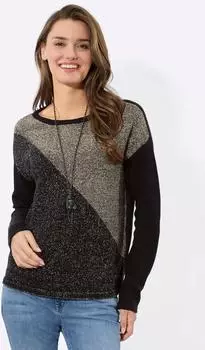Witt Weiden Rundhals-Pullover (629067) schwarz-metallicfarben