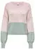 Only ONLLEONA Pullover jade/rosa/weiß