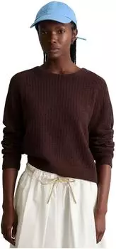 Marc O'Polo Strickpullover mit Rundhals (84434548) burnt aubergine