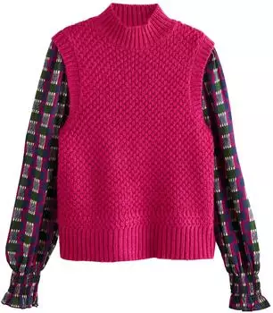 Next Fashion N. Premium Crew Neck Jumper in 100% Lambswool (F9008502) bright pink