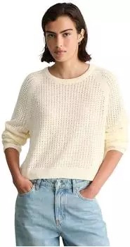 Marc O'Polo Strickpullover mit Rundhals (33319944) creamy white