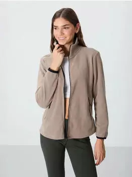Tommy Hilfiger Plush Zip-Front Sweatshirt beige